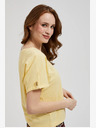 Moodo Жълта риза с джоб и навити ръкави Moodo
