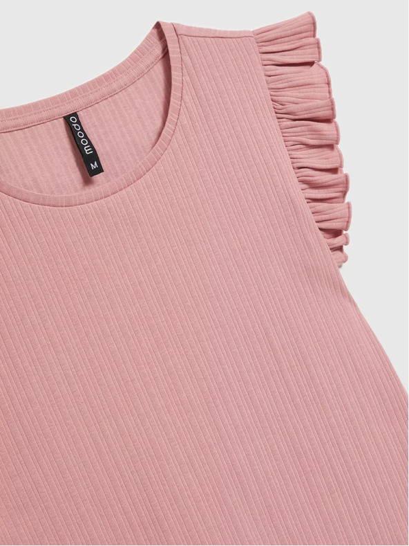 Moodo Стара розова риза с къдрици на раменете Moodo