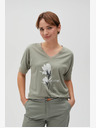 Moodo Светлозелена дамска тениска Moodo