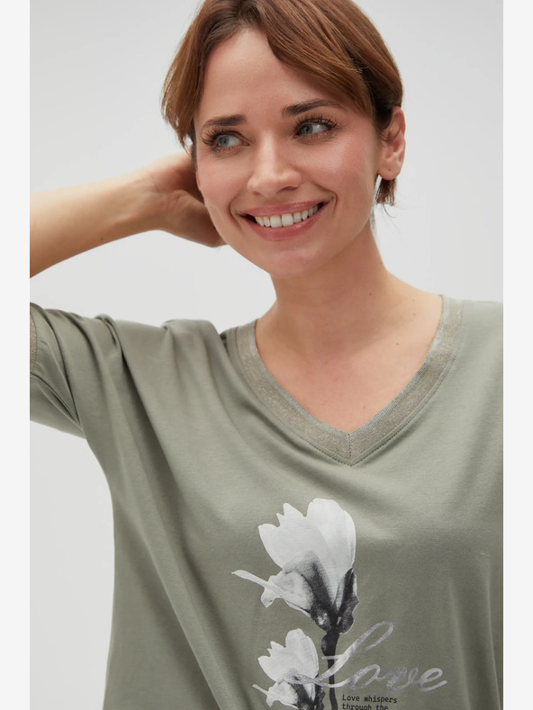 Moodo Светлозелена дамска тениска Moodo