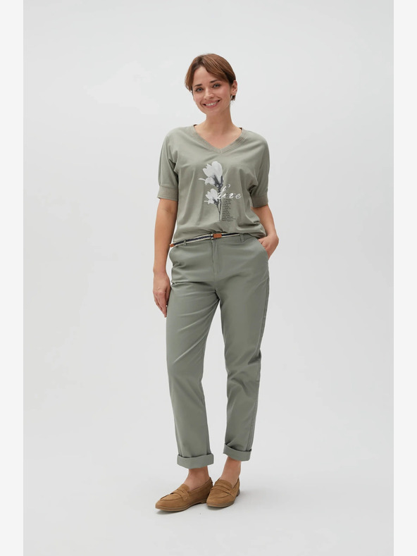 Moodo Светлозелена дамска тениска Moodo