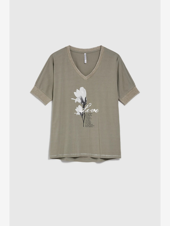 Moodo Светлозелена дамска тениска Moodo