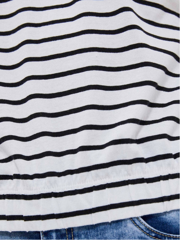 Moodo Синя и бяла дамска раирана риза Moodo