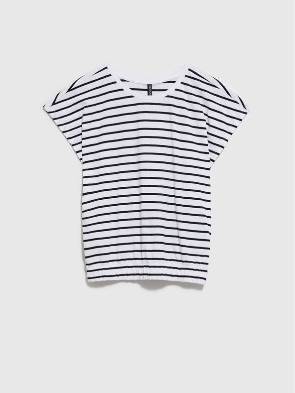 Moodo Синя и бяла дамска раирана риза Moodo