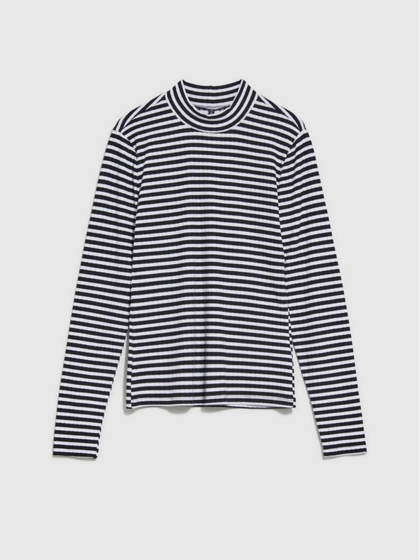 Moodo Бяло-черна дамска блуза на райета Moodo