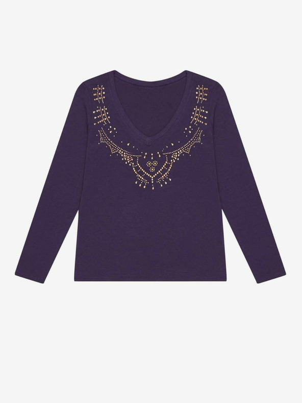 Moodo Тъмно синя дамска тениска Moodo