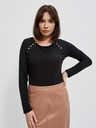 Moodo Черна дамска тениска с дълъг ръкав Moodo