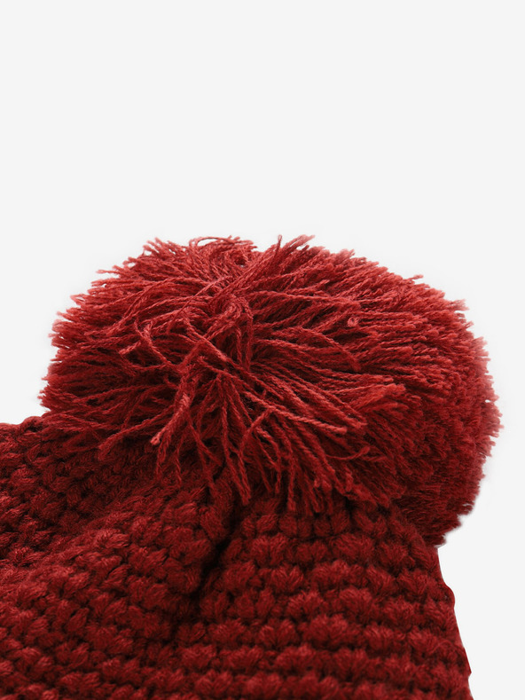 ALPINE PRO ALPINE PRO GRANE червена зимна шапка от вълнена смес за жени