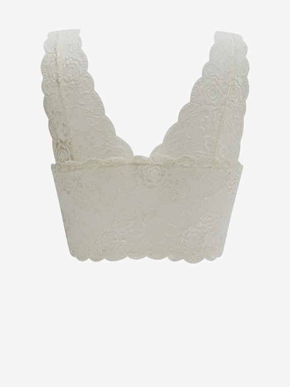 ONLY Кремав дамски дантелен сутиен ONLY