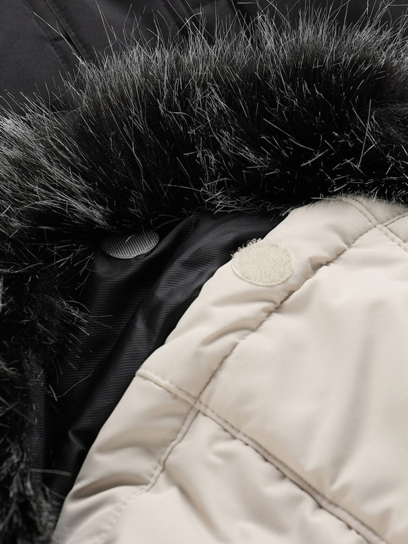 ALPINE PRO Черно-сиво дамско зимно ватирано яке ALPINE PRO EGYPA