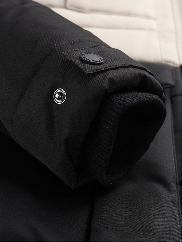 ALPINE PRO Черно-сиво дамско зимно ватирано яке ALPINE PRO EGYPA