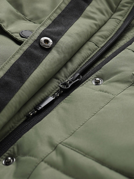 ALPINE PRO Черно-зелено дамско зимно ватирано яке ALPINE PRO EGYPA