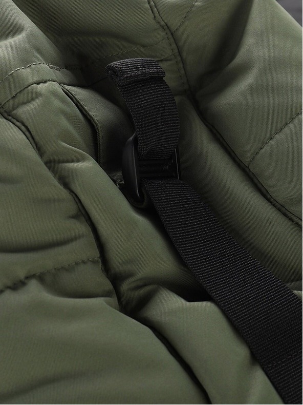 ALPINE PRO Черно-зелено дамско зимно ватирано яке ALPINE PRO EGYPA