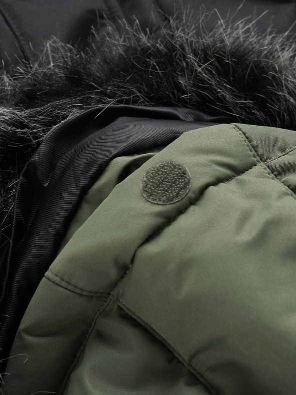 ALPINE PRO Черно-зелено дамско зимно ватирано яке ALPINE PRO EGYPA