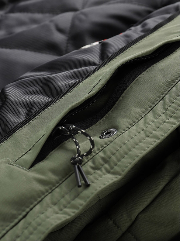 ALPINE PRO Черно-зелено дамско зимно ватирано яке ALPINE PRO EGYPA