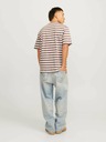 Jack & Jones Jack & Jones Мъжка тениска на бели и кафяви райета