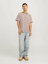 Jack & Jones Jack & Jones Мъжка тениска на бели и кафяви райета