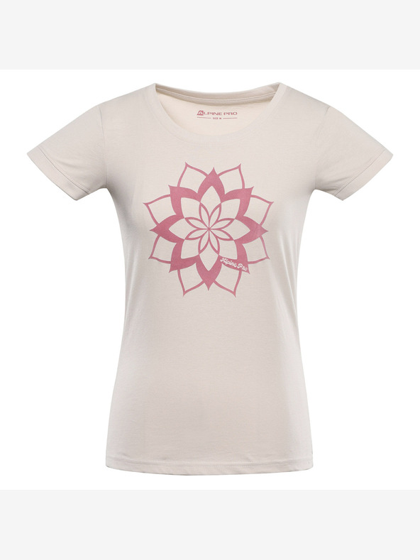 ALPINE PRO Дамска тениска от органичен памук ALPINE PRO TERMESA 2 moonbeam вариант па