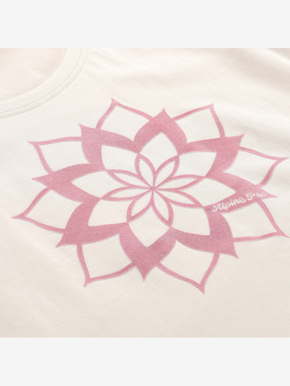 ALPINE PRO Дамска тениска от органичен памук ALPINE PRO TERMESA 2 moonbeam вариант па