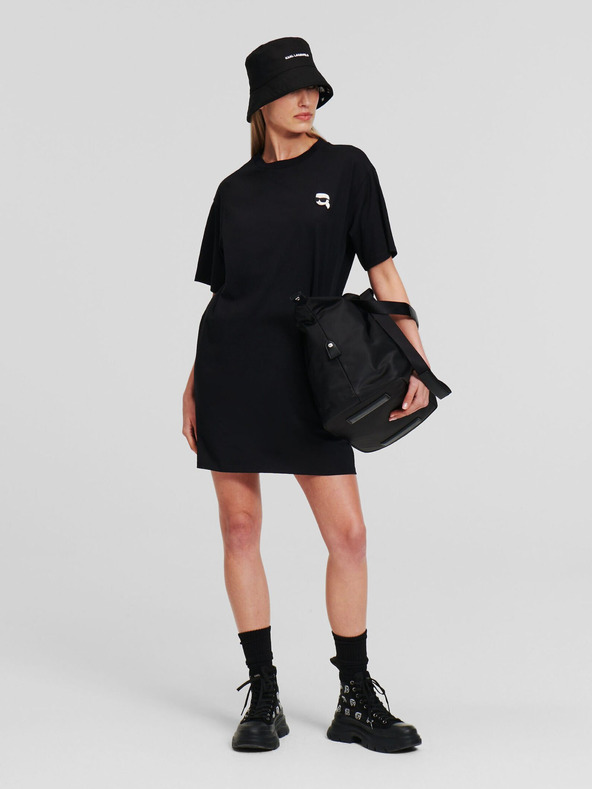 Karl Lagerfeld Черна дамска рокля KARL LAGERFELD