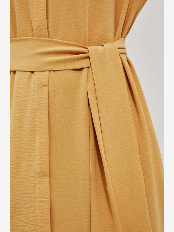 Moodo Жълта дълга рокля Moodo