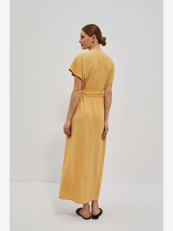 Moodo Жълта дълга рокля Moodo