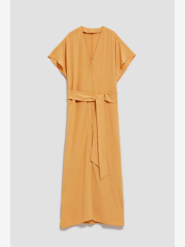 Moodo Жълта дълга рокля Moodo