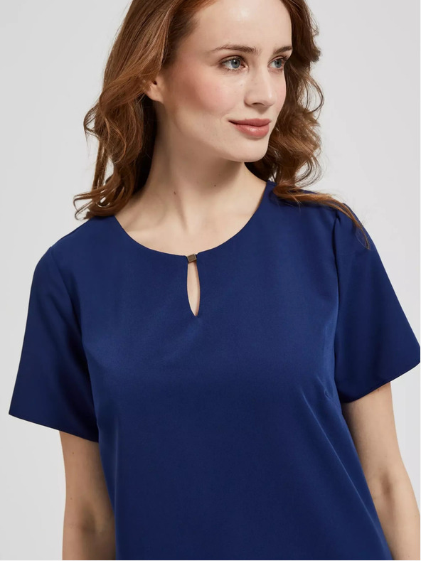 Moodo Тъмносиня рокля с дължина до коляното Moodo