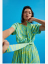Moodo Тюркоазена рокля с връзка на талията Moodo