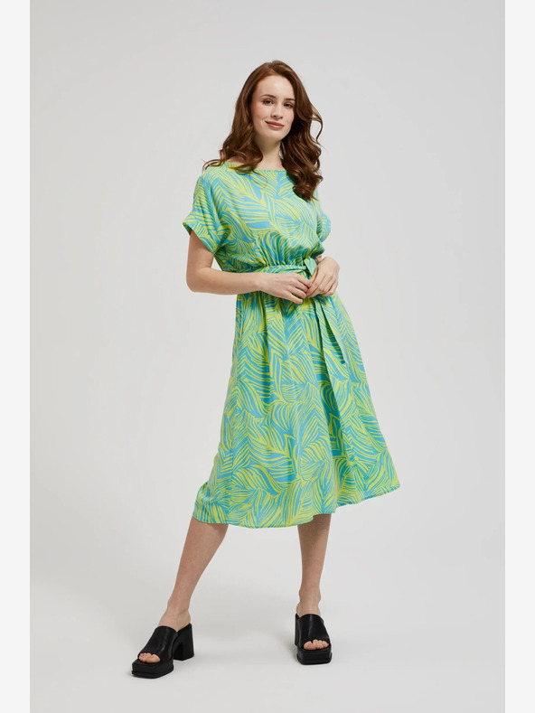 Moodo Тюркоазена рокля с връзка на талията Moodo