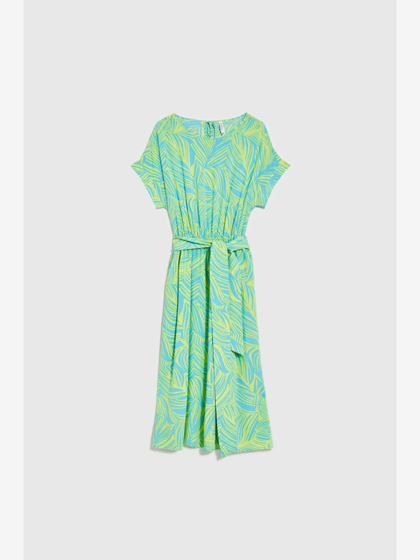 Moodo Тюркоазена рокля с връзка на талията Moodo