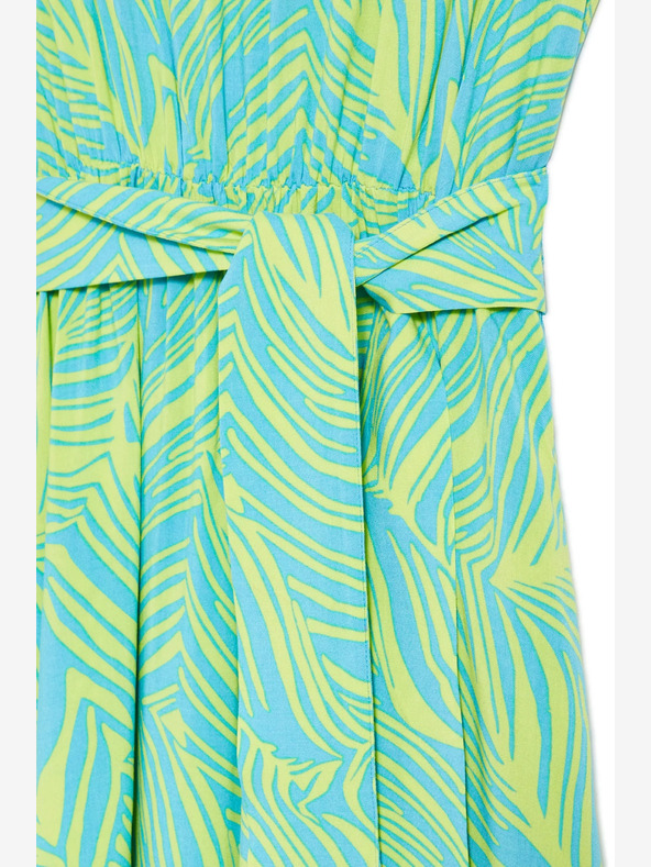 Moodo Тюркоазена рокля с връзка на талията Moodo