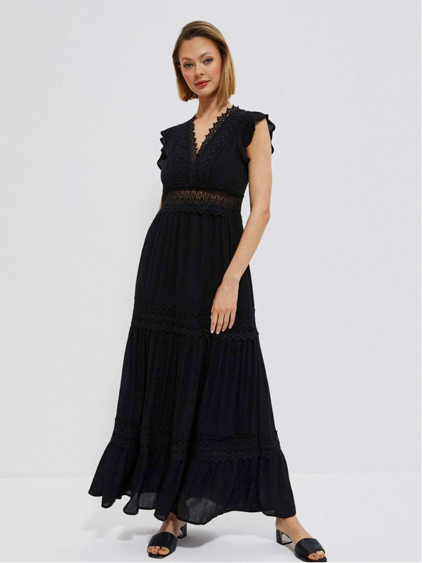 Moodo Рокля от вискоза с мотиви Moodo