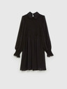 Moodo Черна дамска рокля с накъдрени ръкави Moodo