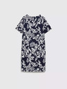 Moodo Тъмносиня рокля с флорален десен Moodo