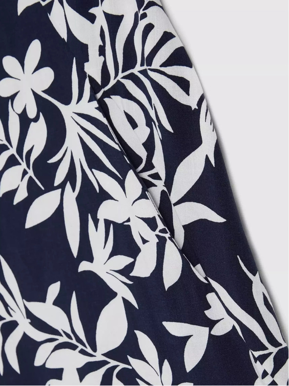 Moodo Тъмносиня рокля с флорален десен Moodo