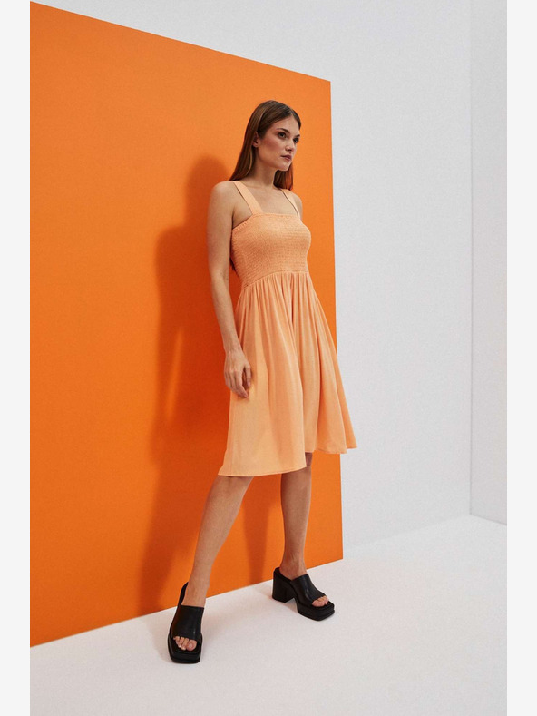 Moodo Оранжева рокля с каишки Moodo