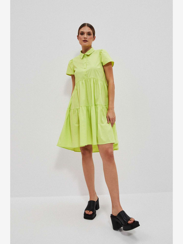 Moodo Светлозелена рокля с риза Moodo