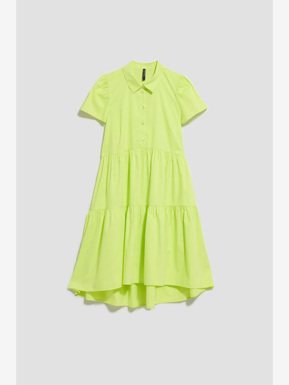 Moodo Светлозелена рокля с риза Moodo