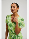 Moodo Зелена шарена рокля Moodo