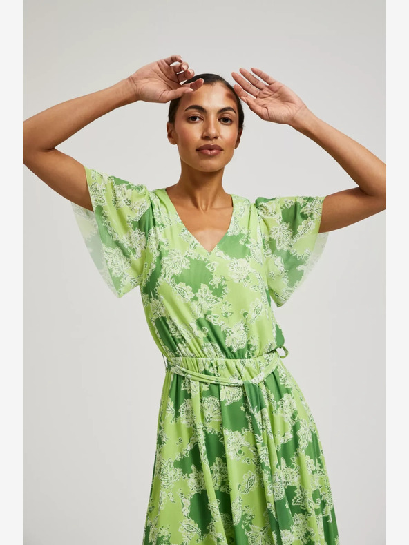 Moodo Зелена шарена рокля Moodo