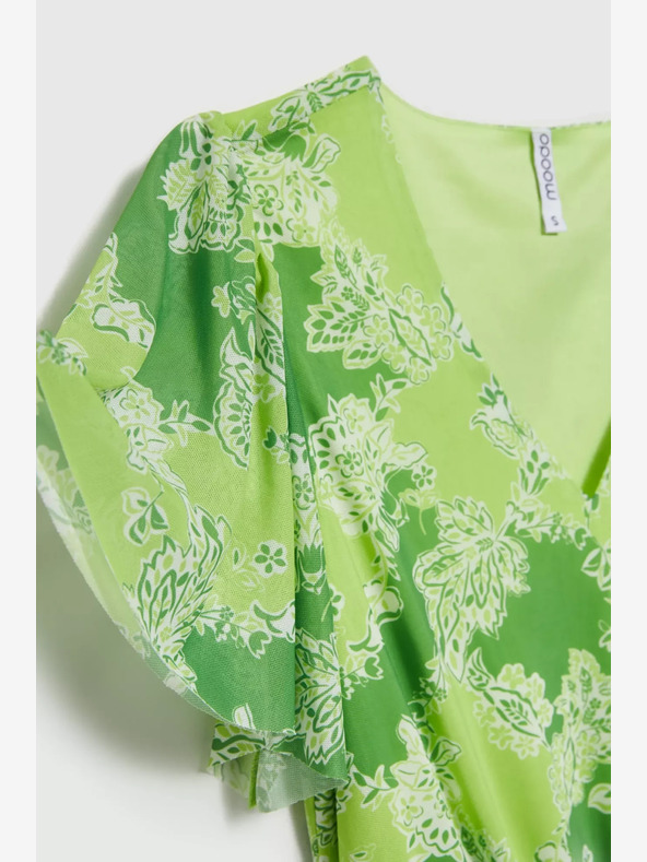 Moodo Зелена шарена рокля Moodo