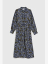 Moodo Зелена и синя дамска рокля с флорални мотиви Moodo