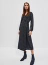 Moodo Черна дамска шарена миди рокля Moodo