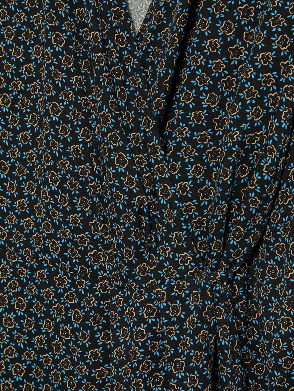 Moodo Черна дамска шарена миди рокля Moodo