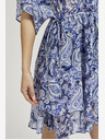 Moodo Синя шарена рокля с дължина до коляното Moodo
