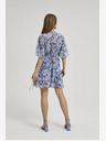 Moodo Синя шарена рокля с дължина до коляното Moodo