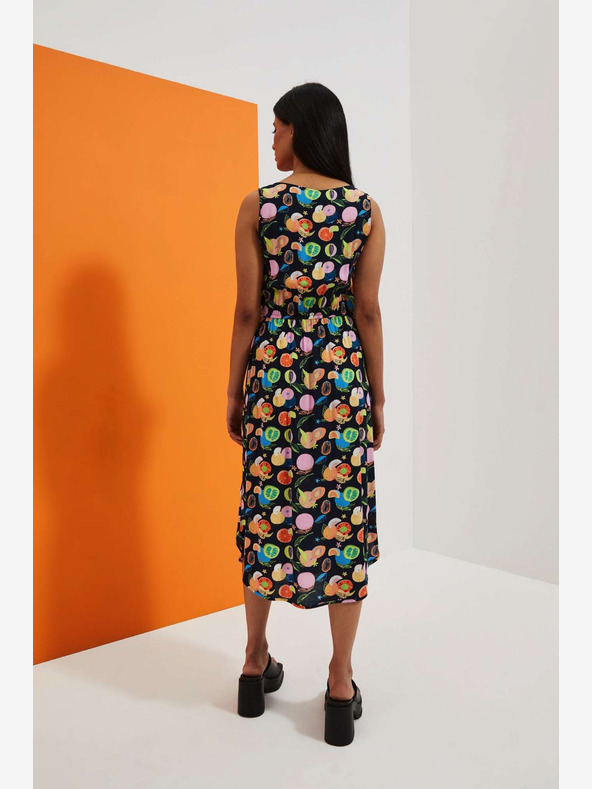 Moodo Тъмносиня шарена рокля Moodo