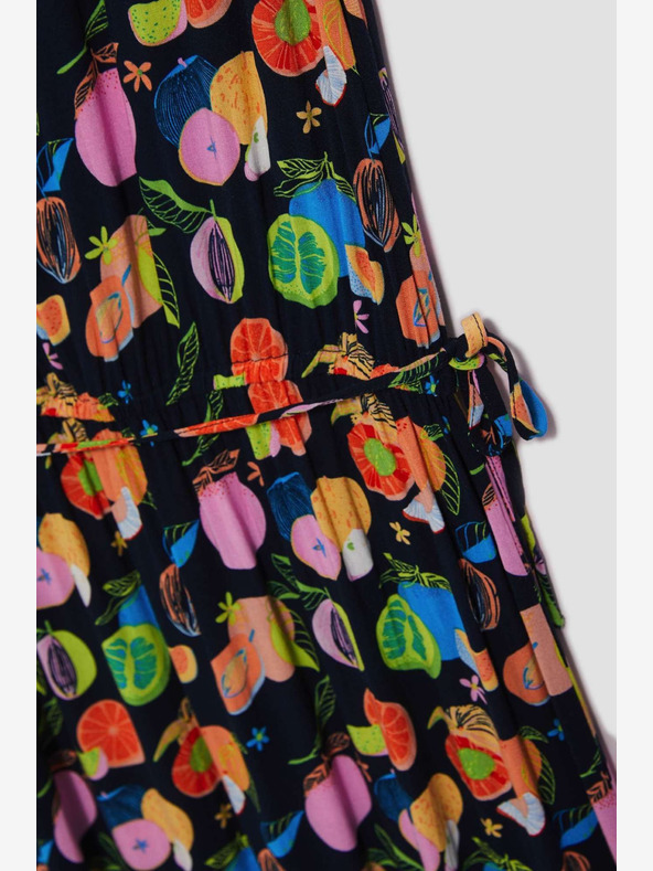 Moodo Тъмносиня шарена рокля Moodo