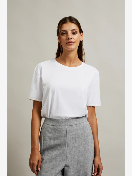 Moodo Бяла дамска тениска Moodo